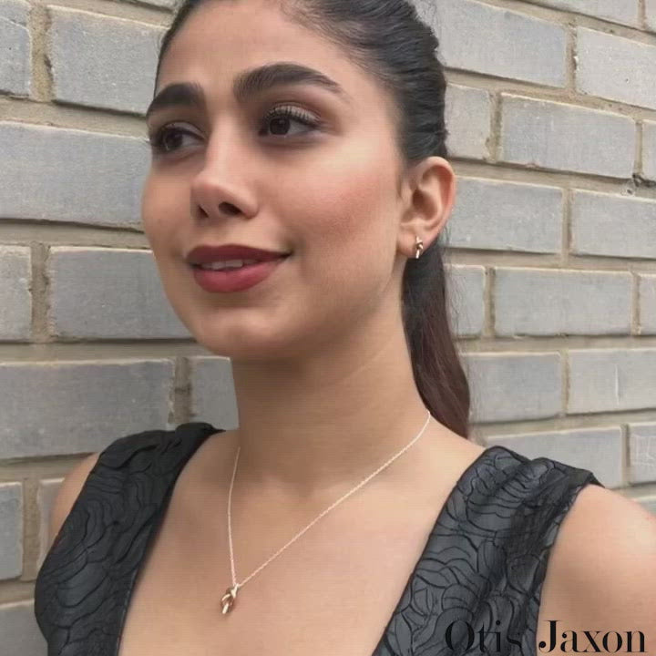 Rose Gold handmade knotted stud Earrings and Necklace Set