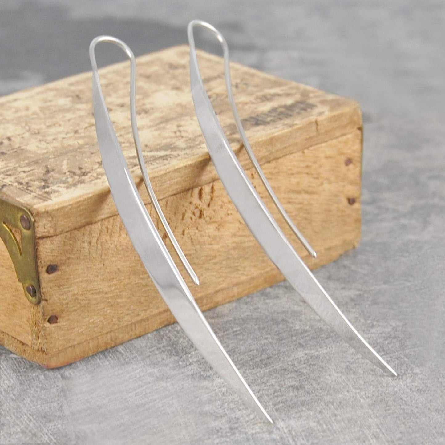 Sail Silver Long Drop Earrings - Otis Jaxon Silver Jewellery
