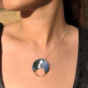 Statement Silver Wave Necklace- Otis Jaxon Silver Jewellery