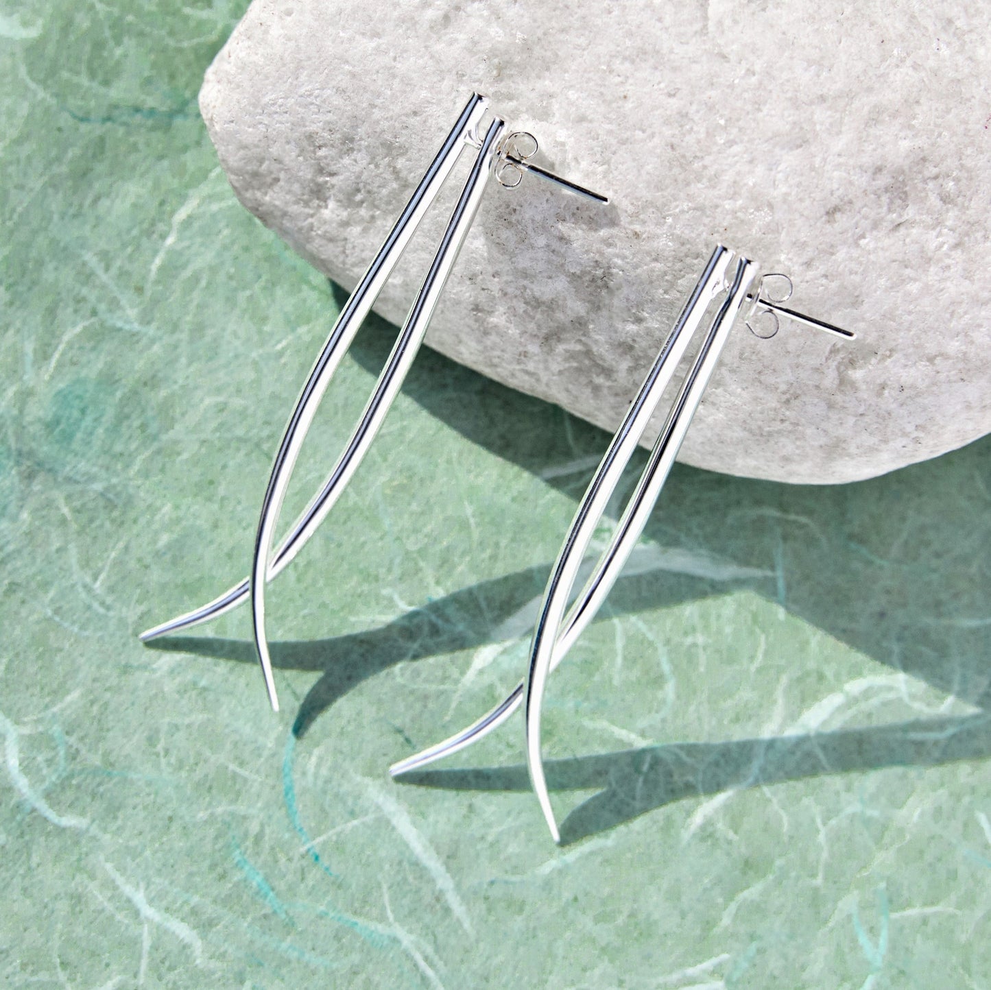 Spiked Sterling Silver Ear Jacket Earrings