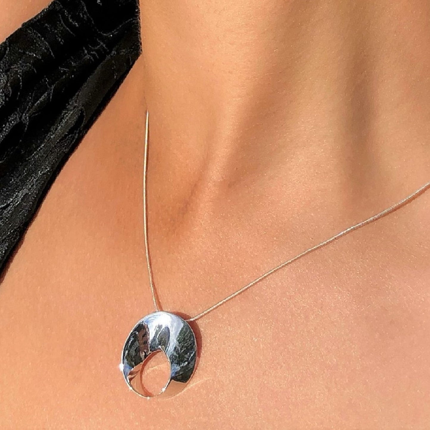 Swirl Silver Pendant Necklace - Otis Jaxon Silver Jewellery