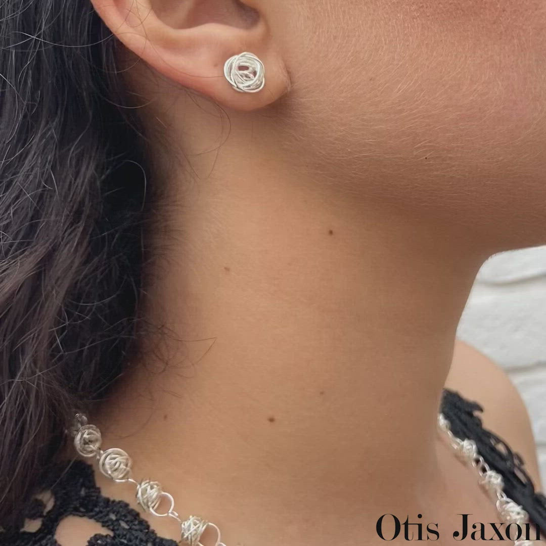 Nest Sterling Silver Stud Earrings