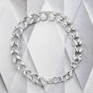 Sterling Silver Fluid Statement Bracelet- Otis Jaxon Silver Jewellery