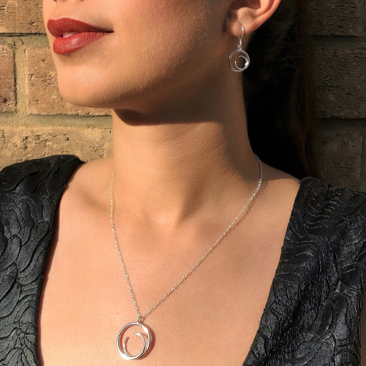 Tapered Round Silver Pendant - Otis Jaxon Silver Jewellery