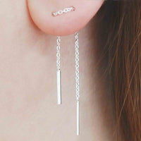 Solid Sterling Silver Threader Earrings - Otis Jaxon Silver Jewellery