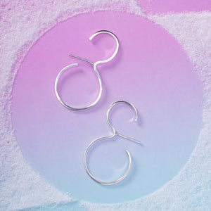 Double Hoop Silver Illusion Earrings - Otis Jaxon Silver Jewellery