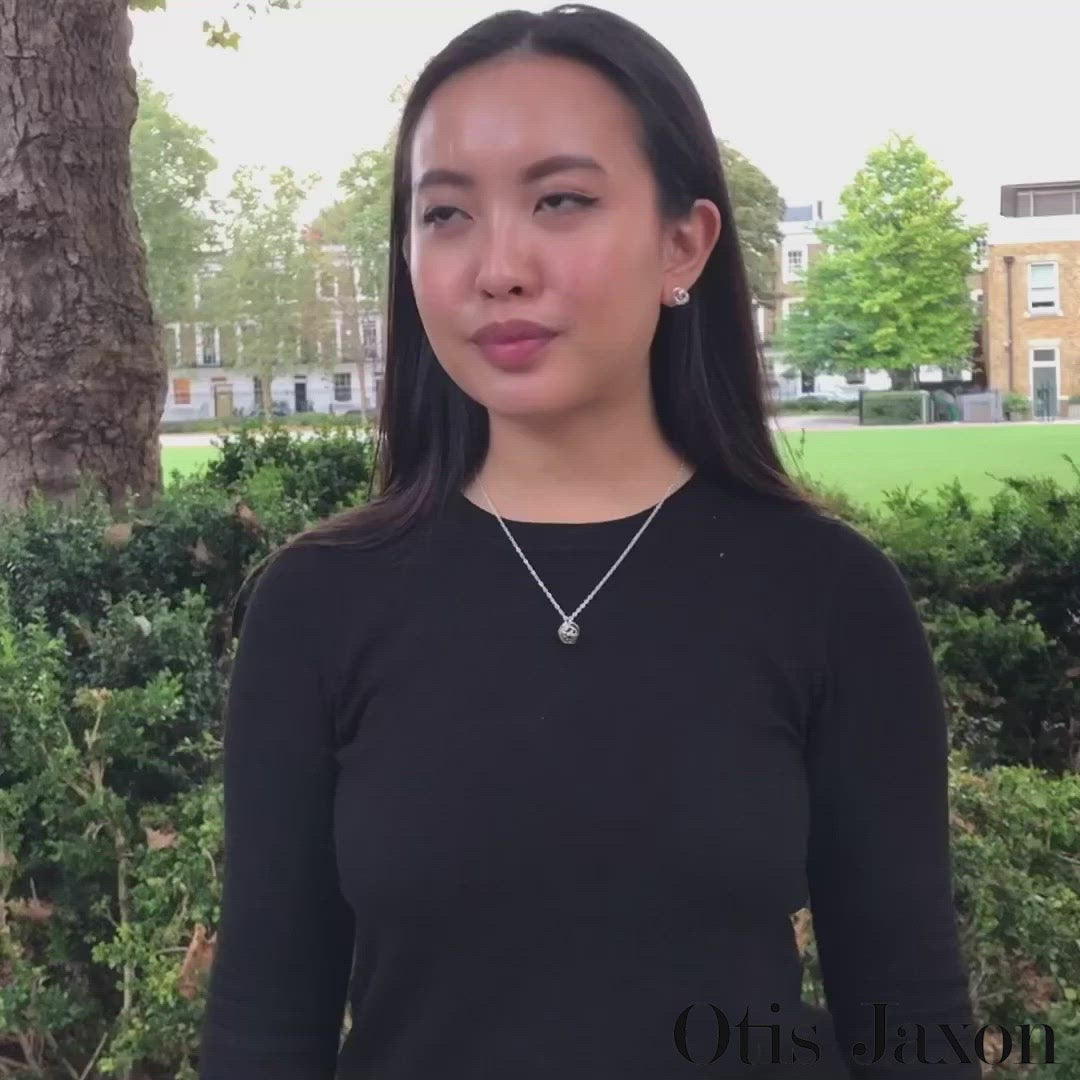 Sterling Silver Caged Black Pearl Necklace and Earrings - Otis Jaxon Silver Jewellery