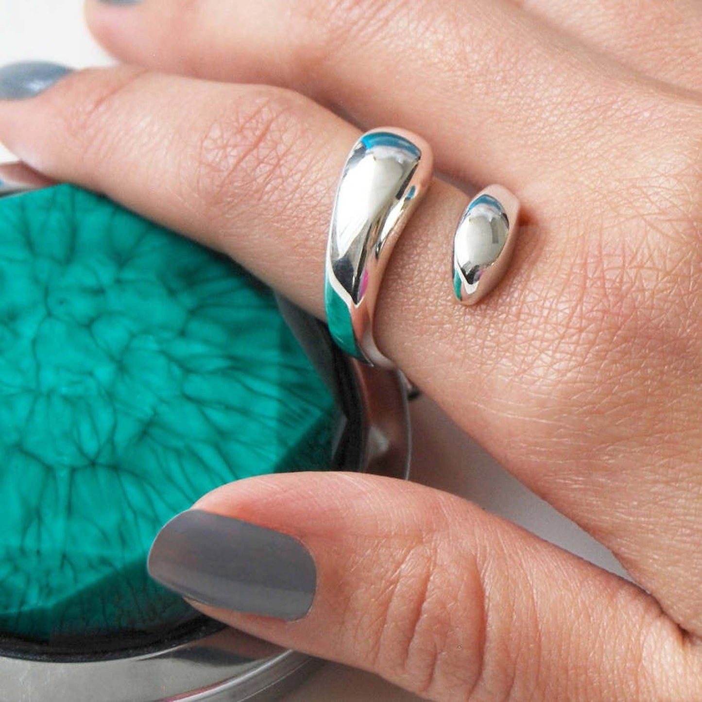 Flow Contemporary Silver Ring - Otis Jaxon Silver Jewellery