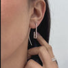 Minimalist Angular Drop Sterling Silver Earrings