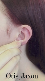 Silver Heart Minimalist Hoop Earrings