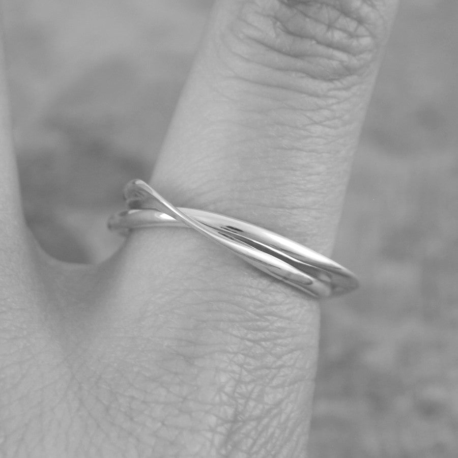 Contemporary Silver Eternity Ring - Otis Jaxon Silver Jewellery