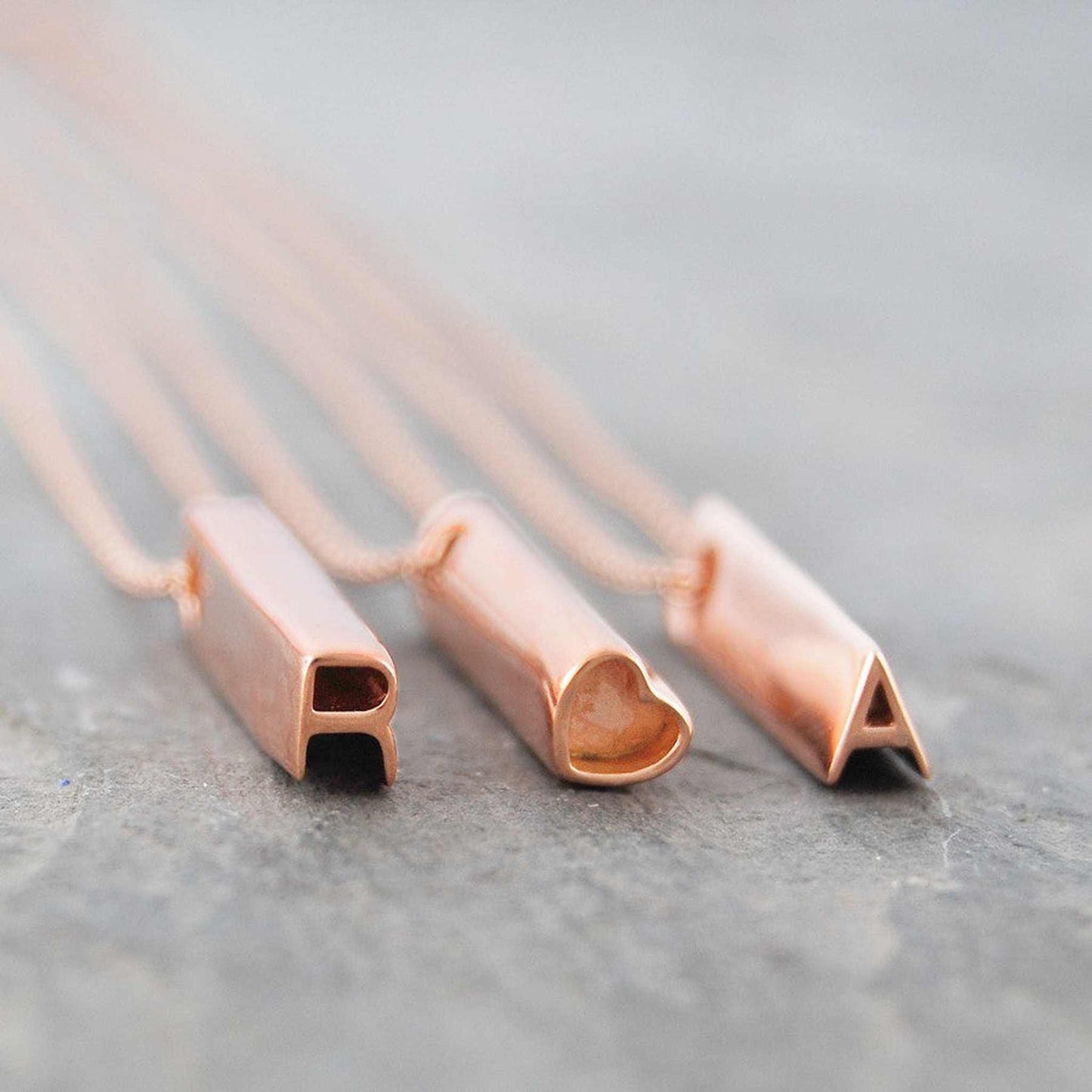 Letter Rose Gold Personalised Necklace - Otis Jaxon Silver Jewellery