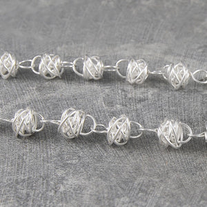 
            
                Load image into Gallery viewer, Nest Contemporary Silver Wire Necklace - Otis Jaxon Silver Jewellery
            
        