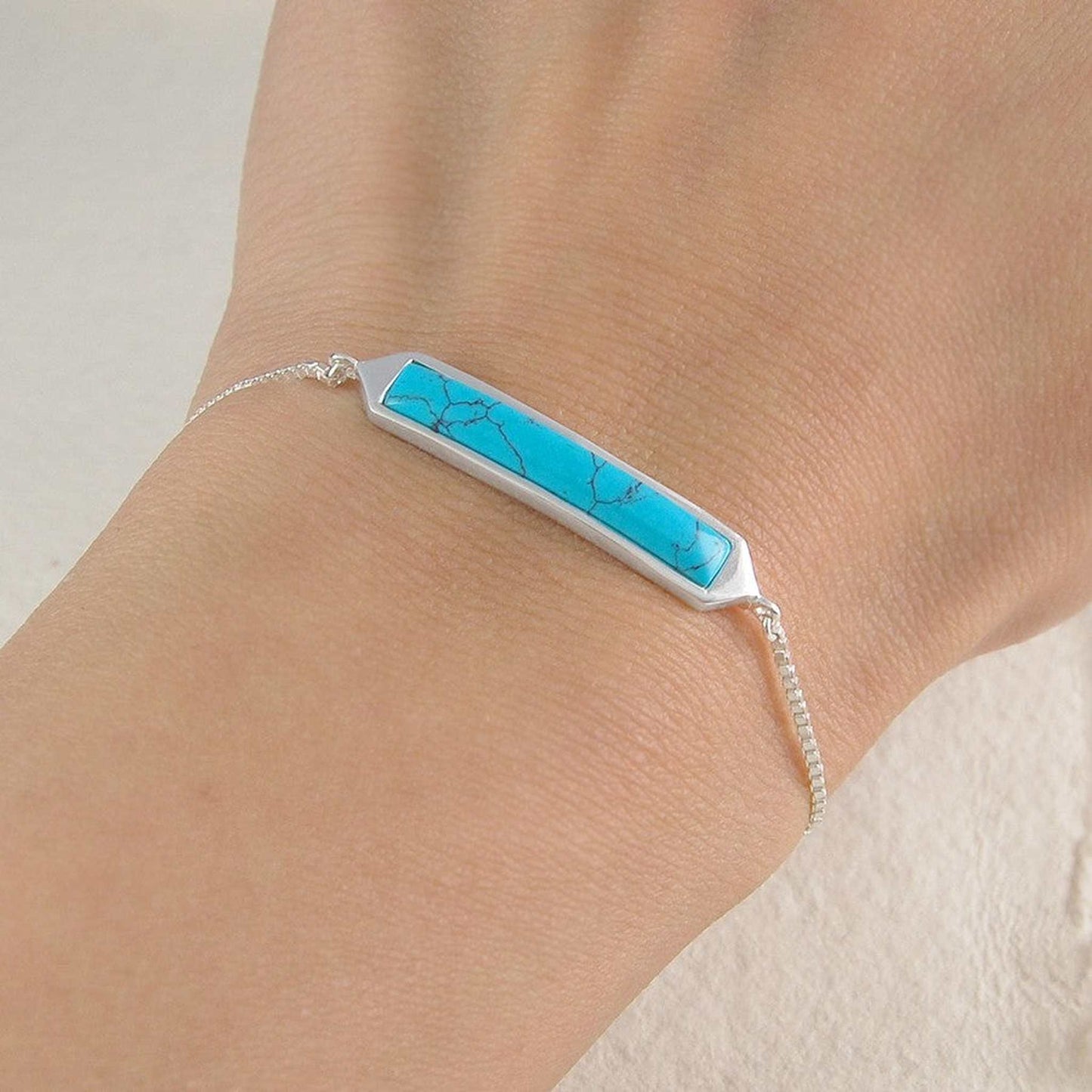 Silver and Gold Turquoise Friendship Bracelet - Otis Jaxon Silver Jewellery