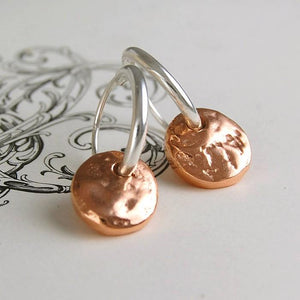 
            
                Load image into Gallery viewer, Organic Round Gold Hoop Earrings - Otis Jaxon Silver Jewellery
            
        