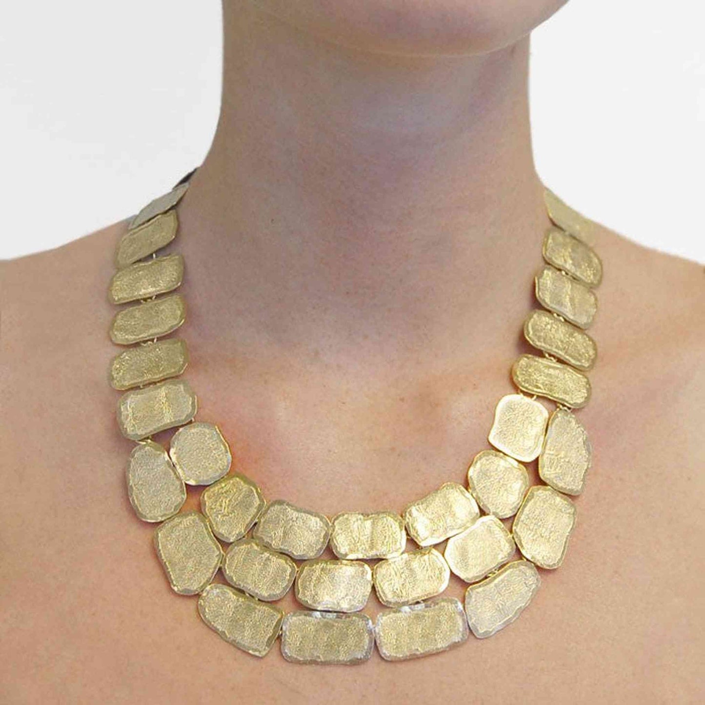 Roman Chunky Gold Statement Necklace - Otis Jaxon Silver Jewellery