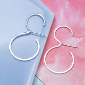 Double Hoop Silver Illusion Earrings - Otis Jaxon Silver Jewellery