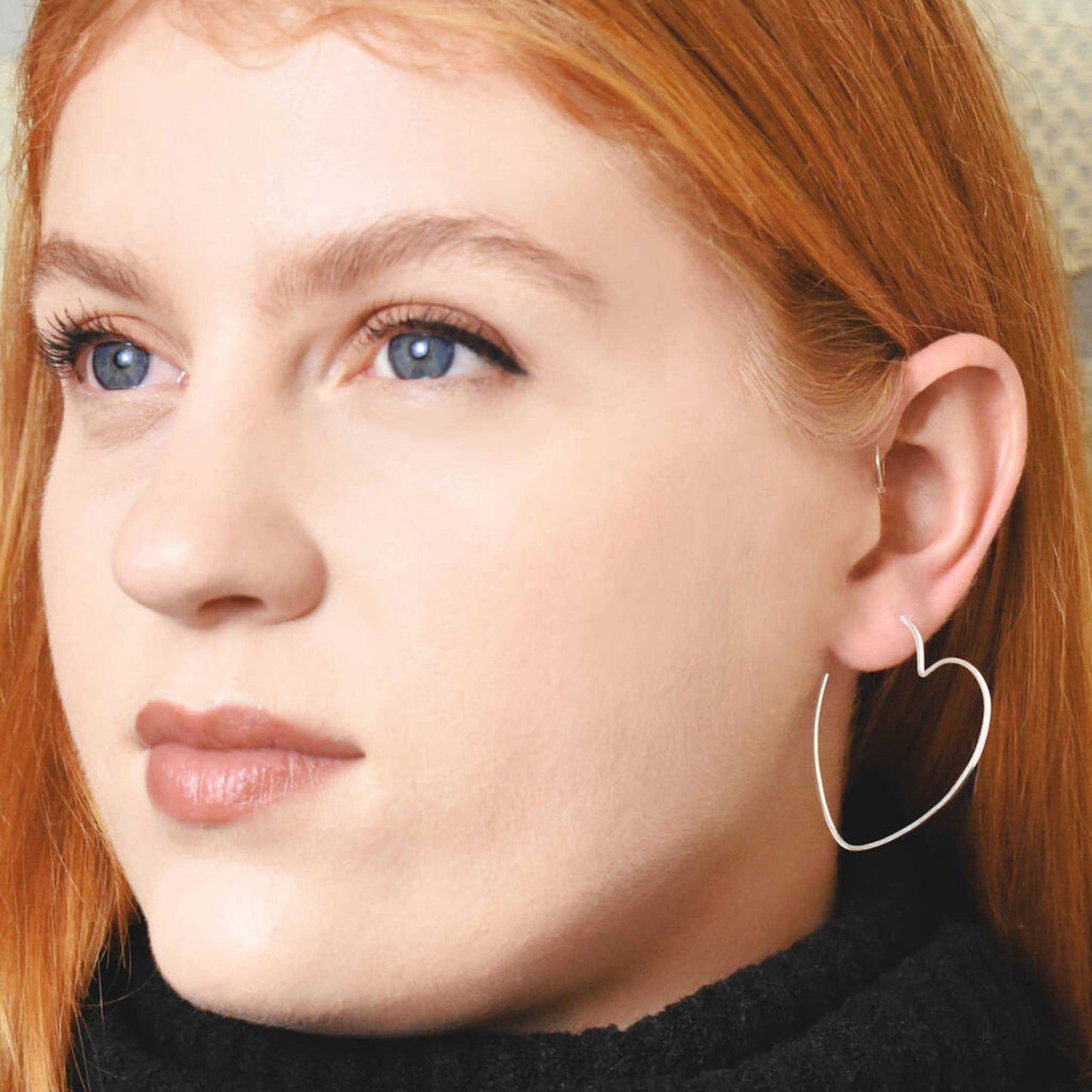 Sterling Silver Heart Ear Cuffs - Otis Jaxon Silver Jewellery