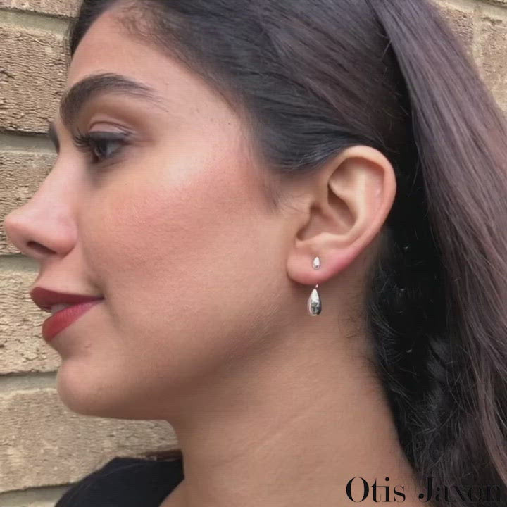 Tear Drop SILVER Ear Jacket 