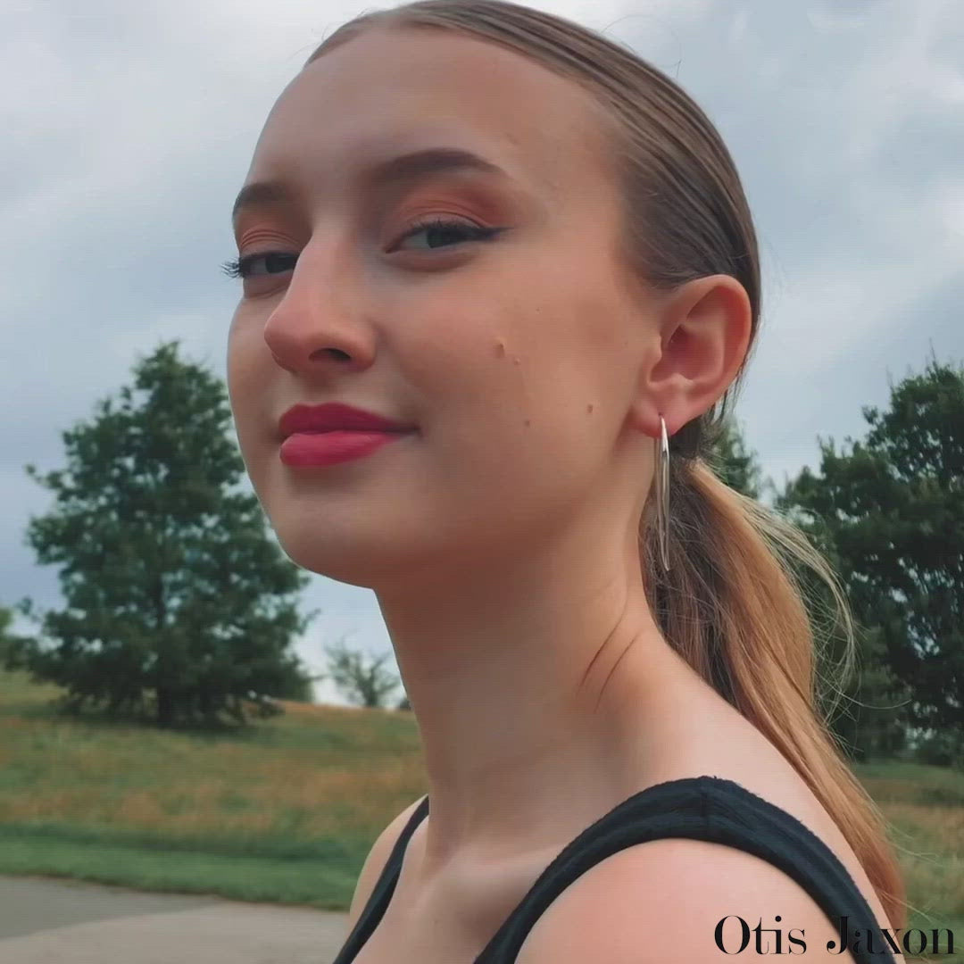 Silver Drop Spike Earrings by Otis Jaxon