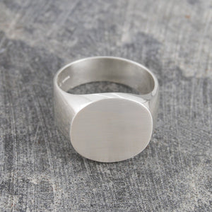 
            
                Load image into Gallery viewer, Round Mens Silver Signet Ring - Otis Jaxon Silver Jewellery
            
        