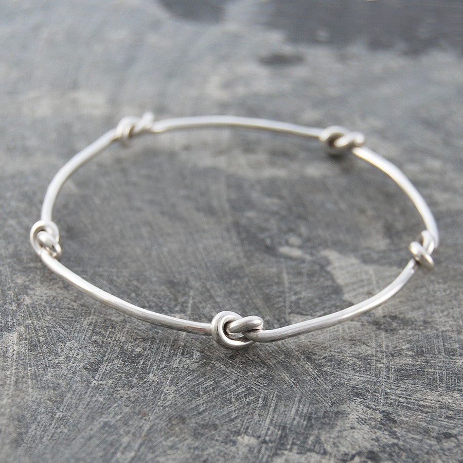 
            
                Load image into Gallery viewer, Nautical Knot Sterling Silver Stacking Bangle - Otis Jaxon Silver Jewellery
            
        