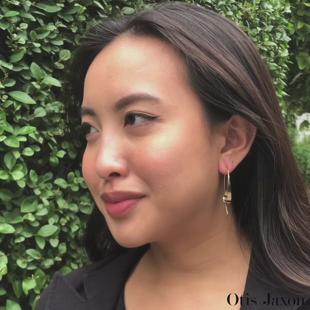 Silver Hoop Curl Earrings