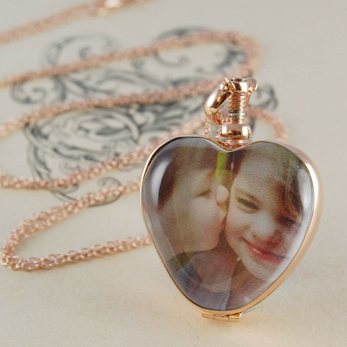 Vintage Rose Gold Heart Locket - Otis Jaxon Silver Jewellery