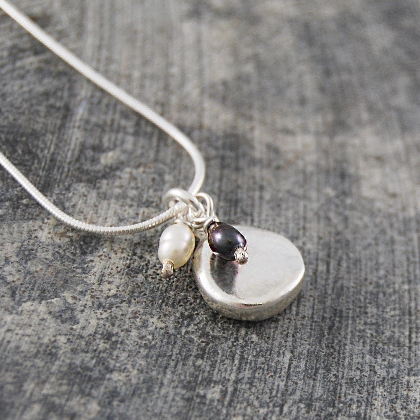 Round Pearl Silver Necklace - Otis Jaxon Silver Jewellery