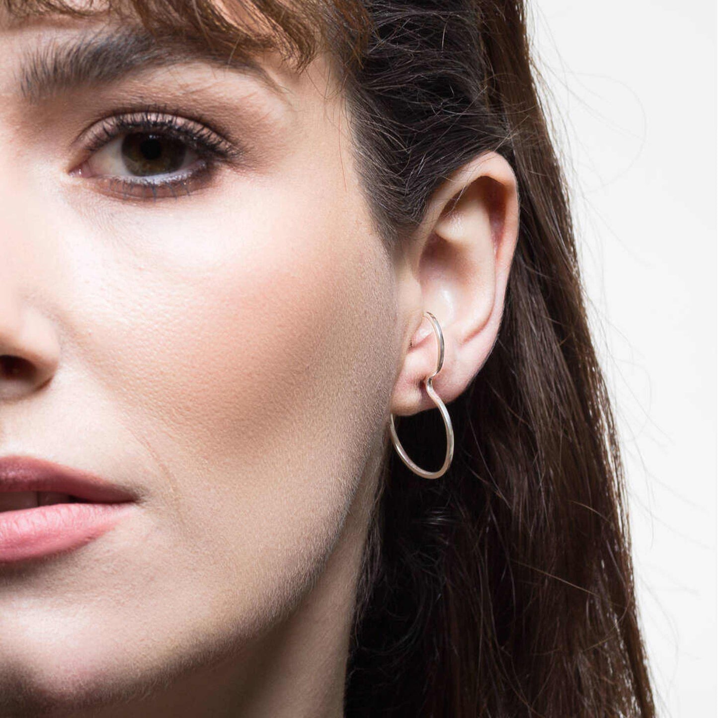 Double Hoop Silver Illusion Earrings - Otis Jaxon Silver Jewellery