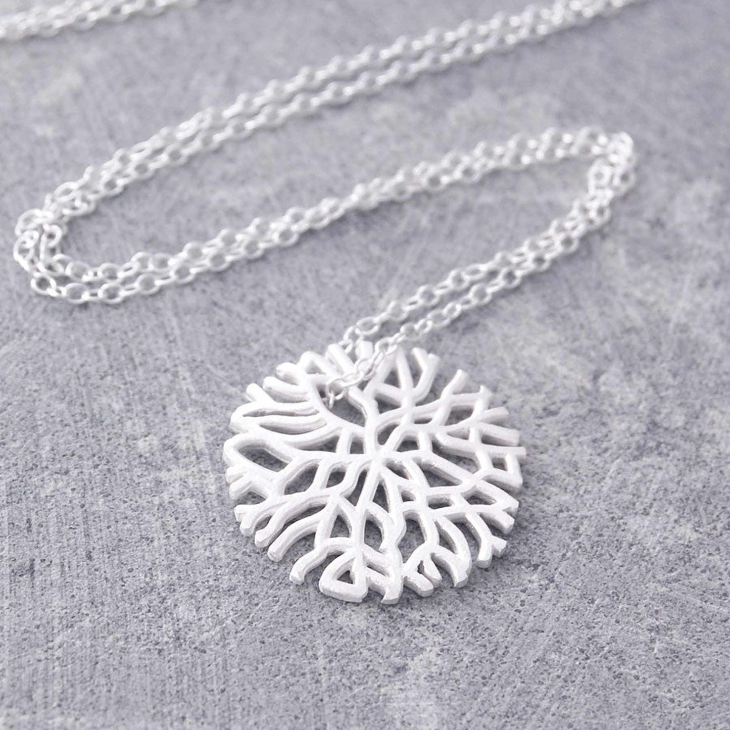 Frost Contemporary Silver Pendant Necklace - Otis Jaxon Silver Jewellery