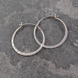 Handmade Silver Small Hoop Earrings - Otis Jaxon Silver Jewellery