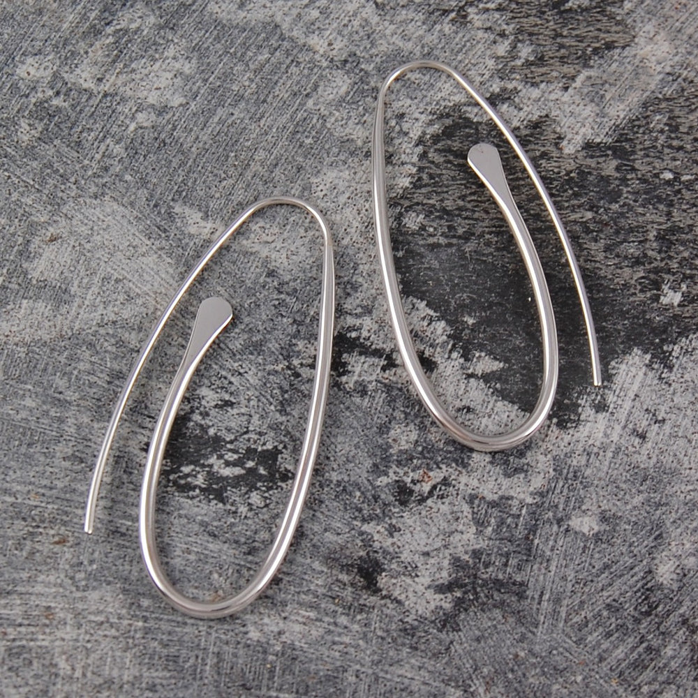 
            
                Load image into Gallery viewer, Paperclip Medium Silver Drop Earrings - Otis Jaxon Silver Jewellery
            
        