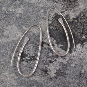Paperclip Medium Silver Drop Earrings - Otis Jaxon Silver Jewellery