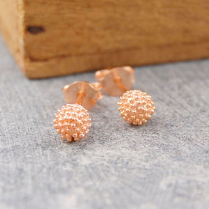 
            
                Load image into Gallery viewer, Sycamore Rose Gold Stud Earrings - Otis Jaxon Silver Jewellery
            
        