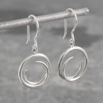 Tapered Round Silver Drop Earrings - Otis Jaxon Silver Jewellery