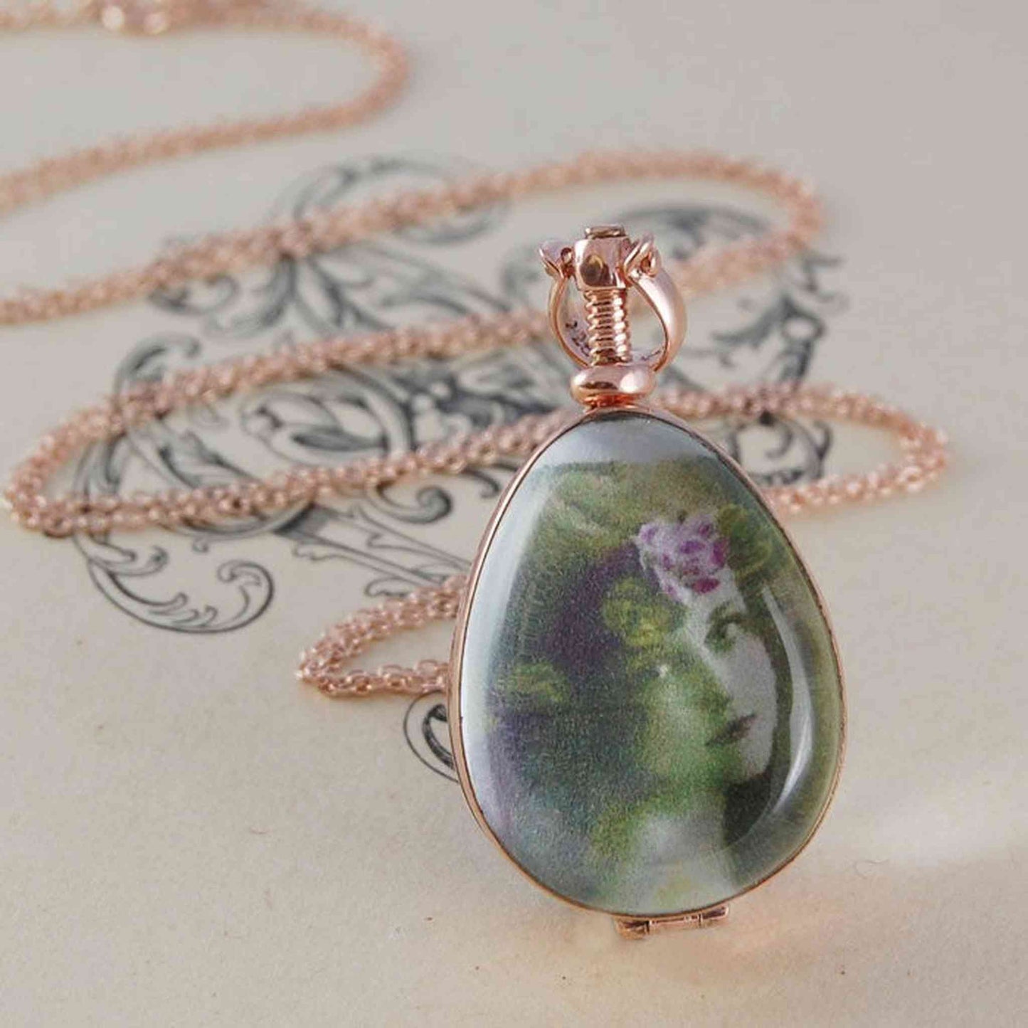 Rose Gold Oval Locket - Otis Jaxon Silver Jewellery