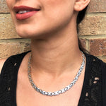Hugs And Kisses Silver Statement Necklace