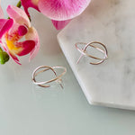 Sterling Silver Twin Hoop Stud Earring - Otis Jaxon Silver Jewellery