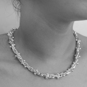 Peppercorn Chunky Silver Bracelet - Otis Jaxon Silver Jewellery