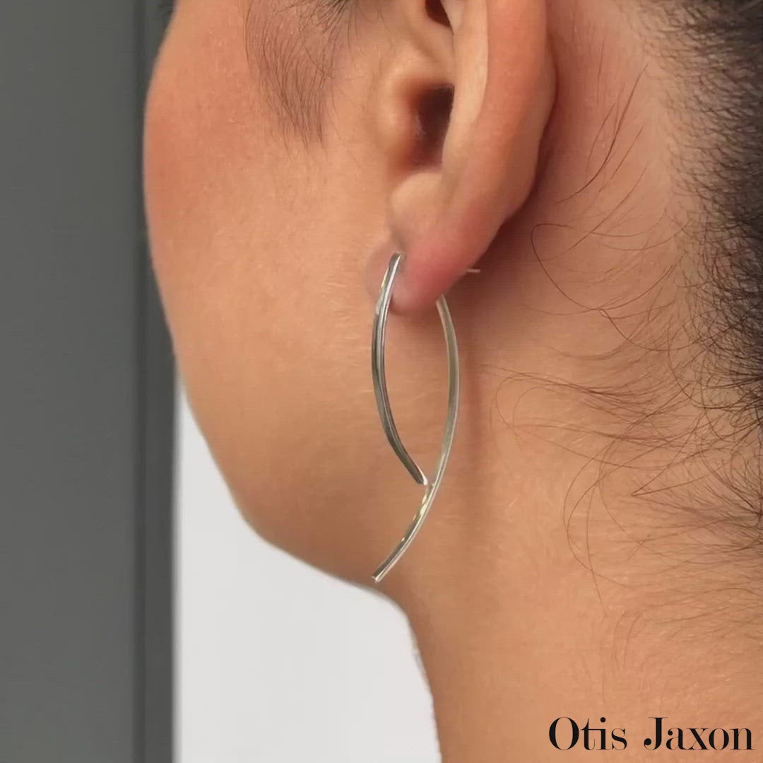 Curved Silver Ear Jacket - Otis Jaxon Silver Jewellery