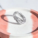Wire Contemporary Silver Ring - Otis Jaxon Silver Jewellery
