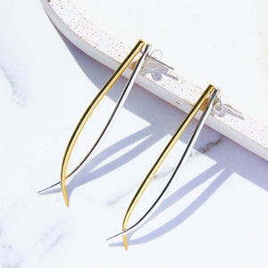 
            
                Load image into Gallery viewer, Tusk Gold and Silver Drop Earrings - Otis Jaxon Silver Jewellery
            
        