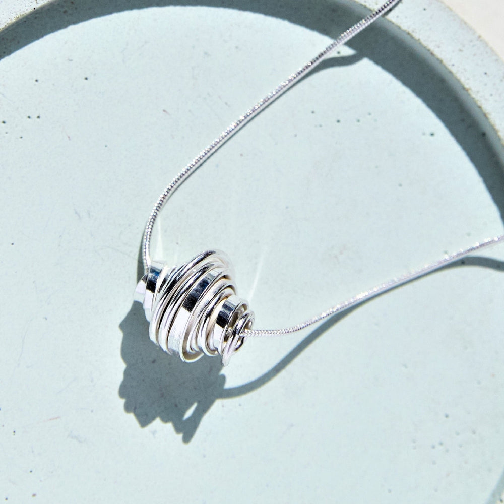 Coiled Silver Pendant Necklace - Otis Jaxon Silver Jewellery