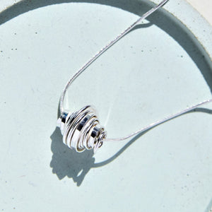 Sterling Silver Coil Charm Necklace - Otis Jaxon Silver Jewellery