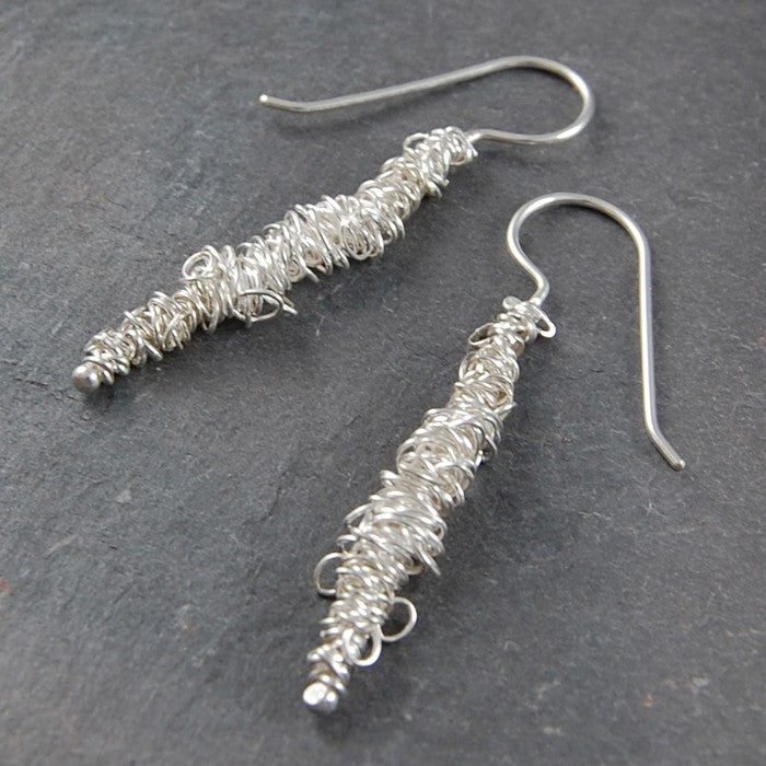 Loops Silver Drop Earrings - Otis Jaxon Silver Jewellery