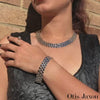 Scales Chunky Silver Necklace and Bracelet Set- Otis Jaxon Silver Jewellery