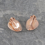 Petal Rose Gold Clip On Earrings - Otis Jaxon Silver Jewellery