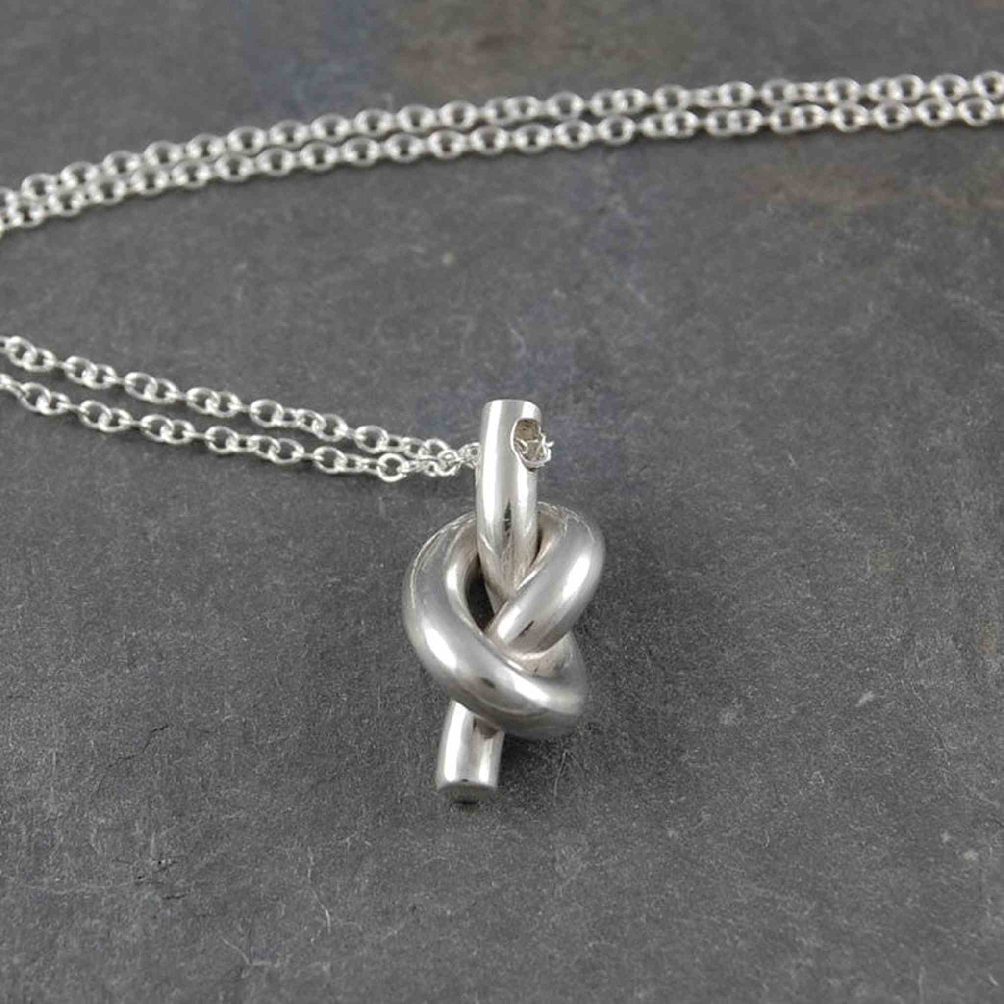 Friendship Knot Silver Promise Necklace – Otis Jaxon Silver Jewellery