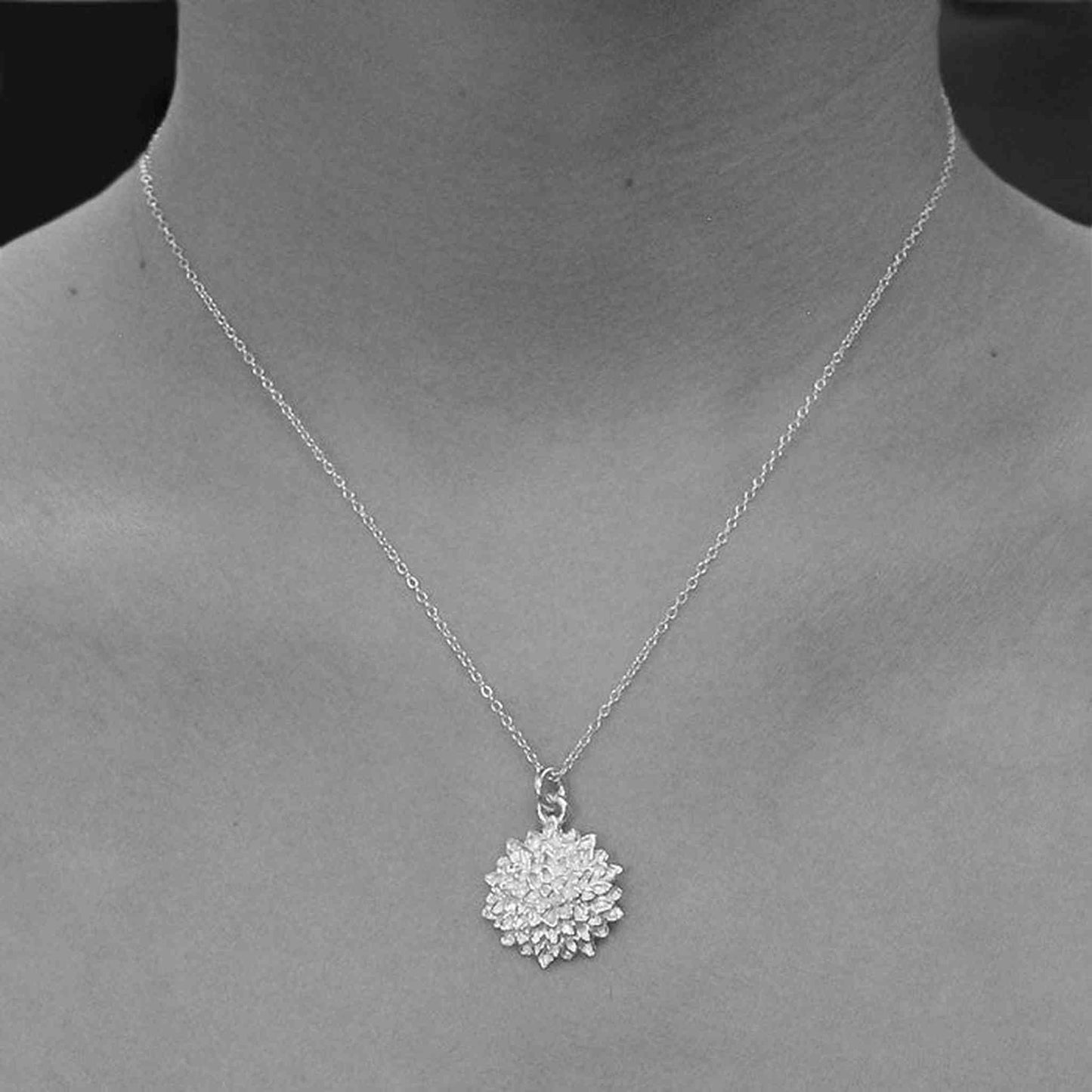 Silver Sunflower Pendant Necklace - Otis Jaxon Silver Jewellery
